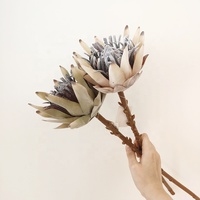 Nouvelle Arrivée Fleur Artificielle Géante en Tissu Floqué Effet Naturel Protea Cynaroides pour Mariage, Noël, Remise de Diplôme, Halloween