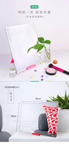 Miroirs de maquillage de scène JYL, design populaire, prix abordable, couleur personnalisable, miroirs de table pliables surdimensionnés à cadre carré en plastique - Product Image 6