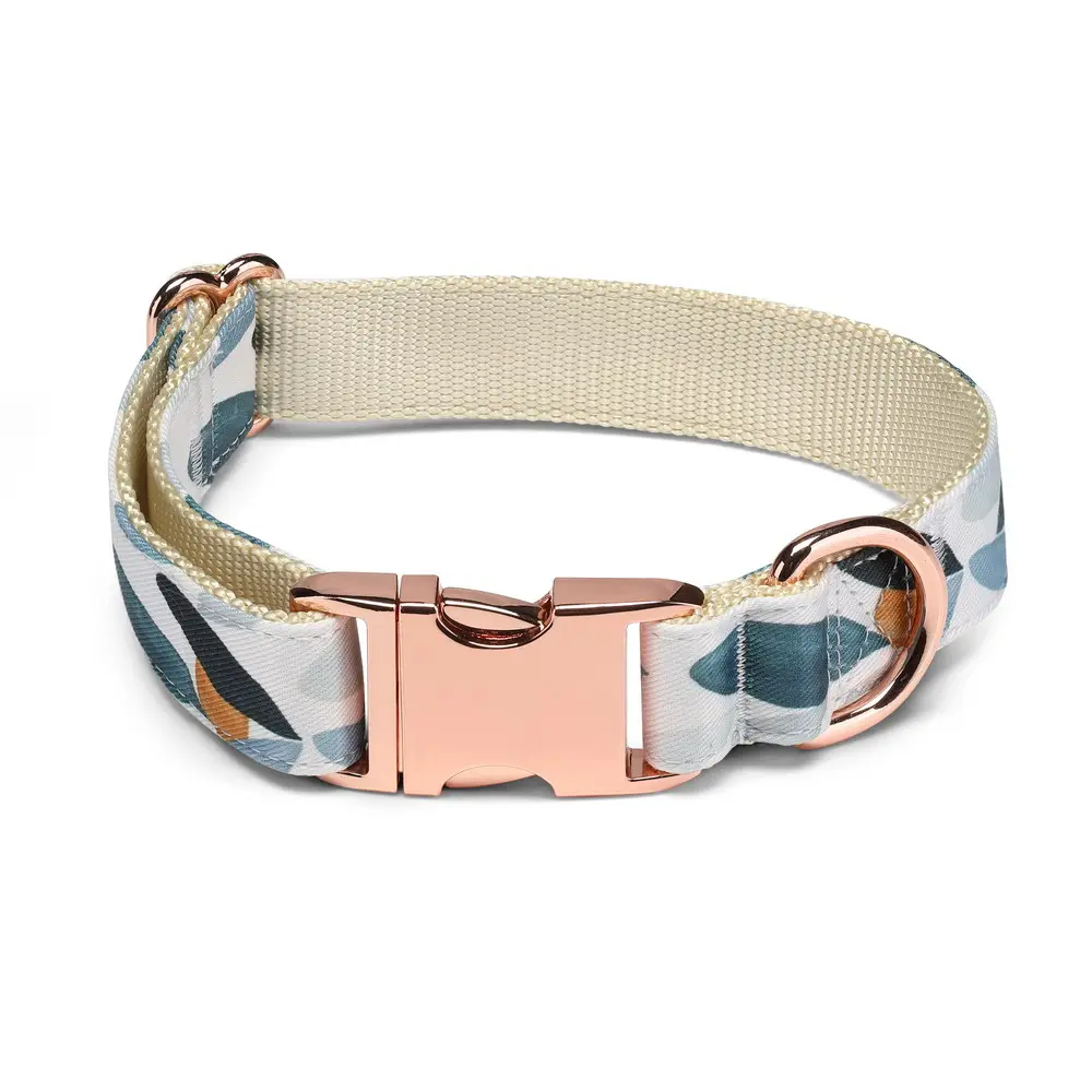 Wholesale Durable Cute Female Dog Collar with Leash Set Unique Fabric Dog Collar Fashion Dog Collar