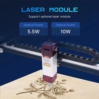 Graveur laser DIY pas cher à 2 axes 40040pro, machine de gravure laser miniature 5,5w/10w avec contrôle Grbl