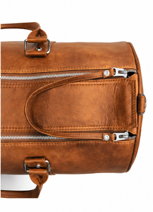 Sac de voyage en cuir de veau pleine fleur, sac de voyage rustique pour affaires - Product Image 6