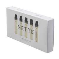 Custom Logo Luxury Perfume Glass Sample Gift Perfume Discovery Set Box Glass Test Tube Packaging for Five-pack Sample Set