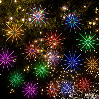 Guirlande lumineuse RGB Nicro, fournitures de fête, décorations, éclairage coloré, application de contrôle à distance, lumières LED en forme de feux d'artifice