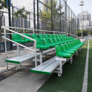 Bancs en aluminium portables sur mesure de 3 m de long à 4 rangées, gradins métalliques d'extérieur, produits de divertissement sportif en promotion - Product Image 3