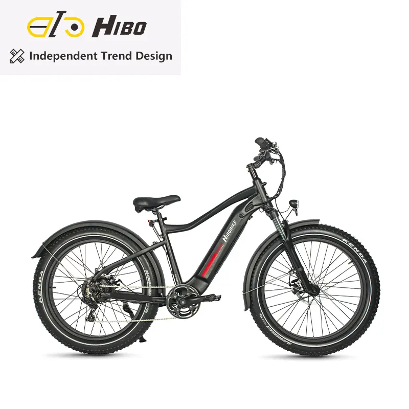 אמזון מכירה לוהטת 750w מנוע e-אופני שומן צמיג אופני הרי hibo TDE44Z-F 48V14AH FATBIKE חשמלי אופניים אופני הרים אופני