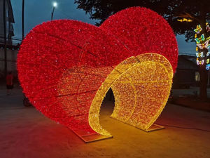 Decorazione Natalizia Personalizzata per Esterni, Scatola Regalo 3D Navidad con Luci LED Illuminate, Decorazione per Parchi, Giardini e Piazze, Festività Natalizia - Product Image 3