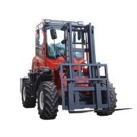 TengDa 4WD Chariot élévateur diesel tout terrain 3T avec hauteur de fourche de 3m
