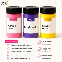 Set Cat Warna Akrilik 24 Warna dalam Botol 300ml Tahan Air Cepat Kering untuk Seni Dinding, DIY Anak, Graffiti, Cina