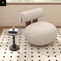 Fauteuil d'Appoint Moderne en Velours, Design Nordique, pour Salon, Chambre, Villa, ou Hall d'Hôtel, Meuble en Caoutchouc