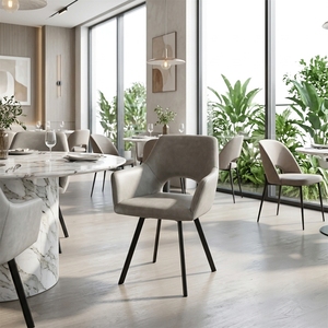 Sedia da Pranzo Moderna di Lusso per Esterni, Arredamento per Sala da Pranzo e Ristorante, Mobili per la Casa in Stile Scandinavo di Alta Qualità - Product Image 3