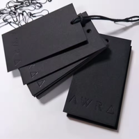 Étiquettes personnalisées pour vêtements, design de mode sur mesure, logo noir, nom de marque, étiquettes suspendues pour vêtements