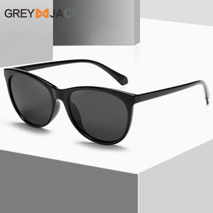 Lunettes de soleil Greyjack Cat Eye, monture noire TR90, verres TAC, protection UV400, style unisexe - Product Image 1
