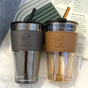 <span class=keywords><strong>Gobelet</strong></span> en <span class=keywords><strong>verre</strong></span> personnalisé avec logo, style Ins, pour thé, jus, café, avec couvercle et <span class=keywords><strong>paille</strong></span>, pour usage quotidien - Product Image 2