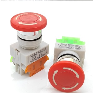 Interruptor de botón de parada de emergencia LAY37-38, cabezal tipo hongo de 22 mm, 3NC+1NO, interruptor industrial de enclavamiento/momentáneo - Product Image 3