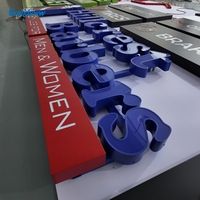Enseigne LED extérieure avec panneau acrylique, lettres 3D en relief, conception de logo gratuite, enseigne lumineuse pour la publicité des commerces et des bâtiments