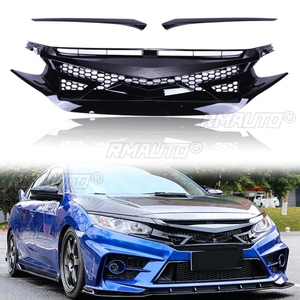 กระจังหน้ารถยนต์ RMAUTO JDM Battle Style ABS สีดำเงา สำหรับ Honda Civic รุ่นที่ 10 ปี 2016-2019 แต่งทรงรถ - Product Image 1
