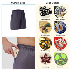 Shorts de sport décontractés pour hommes sur mesure en gros Doublure triangulaire Respirant respectueux de la peau 5 pouces Spandex Imperméable Écologique - Product Image 1