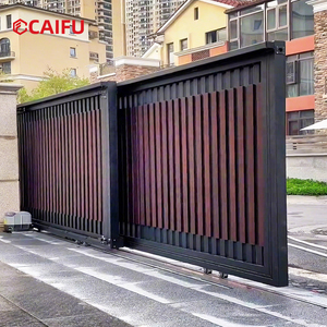 Porte coulissante <span class=keywords><strong>sectionnelle</strong></span> en aluminium moderne haut de gamme abordable en gros pour jardin villa cour extérieure - Product Image 6