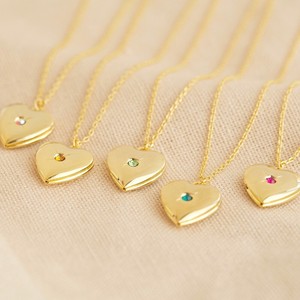 Collier pendentif cœur en zircon <span class=keywords><strong>Love</strong></span> Opening Album, chaîne à maillons en laiton tendance, cadeau d'anniversaire de décembre - Product Image 1