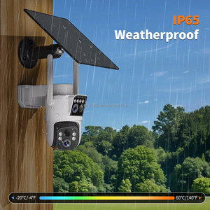 새로운 디자인 360도 배터리 태양광 <span class=keywords><strong>CCTV</strong></span> 카메라 듀얼 렌즈 4G 태양광 카메라 Ubox Pro H.265 AI 감지 기능 탑재 - Product Image 4