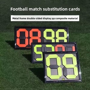 Tablero de sustitución de fútbol portátil y ecológico, marcador multifuncional, suministros para árbitros, equipo de entrenamiento, ABS negro - Product Image 5
