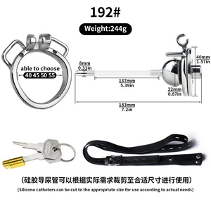 Dispositivo de Castidad Masculina FRRK con Catéter Uretral, Jaula para Pene con Correas, Jaulas de Castidad Metálicas para Hombres, Juguetes Sexuales - Product Image 2