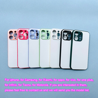Pour iphone 15 14 étui de protection Tpu Sublimation blancs presse à chaud 2d couverture de téléphone en caoutchouc pour Samsung S23 A54