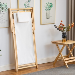 Sedie pieghevoli in legno a righe bianche e nere sedie da campeggio in legno massello da esterno regolabili portatili da campeggio - Product Image 4