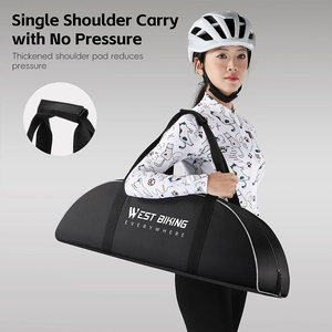 Sac de guidon léger grande capacité WEST BIKING OEM/ODM en polyester imperméable et épaissi pour vélo et entraîneur de vélo - Product Image 4