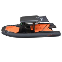 Bateau pneumatique semi-rigide RIB750 au design moderne avec système de direction à console centrale, bateau pneumatique rigide à vendre