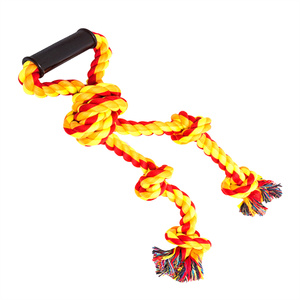 Jouet pour chien en coton écologique en gros, <span class=keywords><strong>corde</strong></span> à mâcher tressée durable en forme d'os pour chiens - Product Image 4