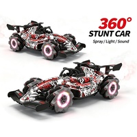 Coche de Carreras RC con Pulverizador 1:10, Coche de Derrape con Control Remoto 2.4G, Luces LED, Ruedas con Pulverizador de Niebla, Juguete de Radiocontrol para Niños
