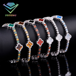 Yu <span class=keywords><strong>Ying</strong></span> Design per Gioielli Hip-Hop, Collana e Bracciale Tennis in Argento con Moissanite VVS, testato al 100% con diamanti, stile Cuban Iced Out - Product Image 4