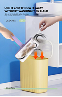Serpillère multifonctionnelle compacte à clip automatique pour la maison, serpillière jetable pour la cuisine, kits de nettoyage des taches
