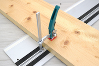 Pince de serrage rapide pour rail avec ouverture maximale de 300 mm, mesure en pouces, chromée, pour scie à rail