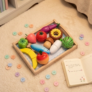 Jouets éducatifs Montessori, ensemble de légumes <span class=keywords><strong>en</strong></span> <span class=keywords><strong>bois</strong></span> pour la <span class=keywords><strong>cuisine</strong></span>, jouets à <span class=keywords><strong>d</strong></span>écouper pour fruits et légumes, enfants - Product Image 3