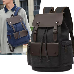 2026 Men's High Quality CanvasMen's <b>Backpacks</b> <b>Large</b> Capacity Leisure Business Schoolbag Youth Fashion College Travel Sport Bag - Product Image 3