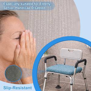Coussin de chaise de douche ergonomique, coussin de siège en maille antidérapant pour soulager la pression des personnes âgées - Product Image 5