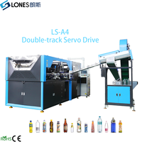 Machine de fabrication de bouteilles d'eau en PET entièrement automatique à double piste avec servomoteur, capacité 5500 BPH, modèle LS-A4