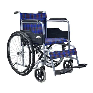 8 "アクスルスリーブPVCソリッドタイヤ前輪を備えたカスタマイズされたスチール手動車椅子メーカー