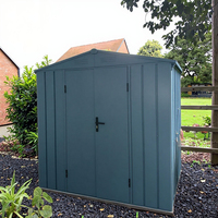 Cobertizo de jardín de verano galvanizado de aluminio lujoso elegante con puertas dobles Varios colores Fácil montaje de almacenamiento al aire libre