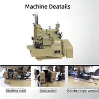 Machine à surjeter les filets de la marque PACKSTAR avec tire-fil arrière pour la couture de filets de pêche/sportifs, série 81500-CZ, version Union Special