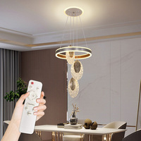 Lustre moderne de luxe en or à LED multi-têtes, ambiance extravagante, forme longue créative, couleur réglable