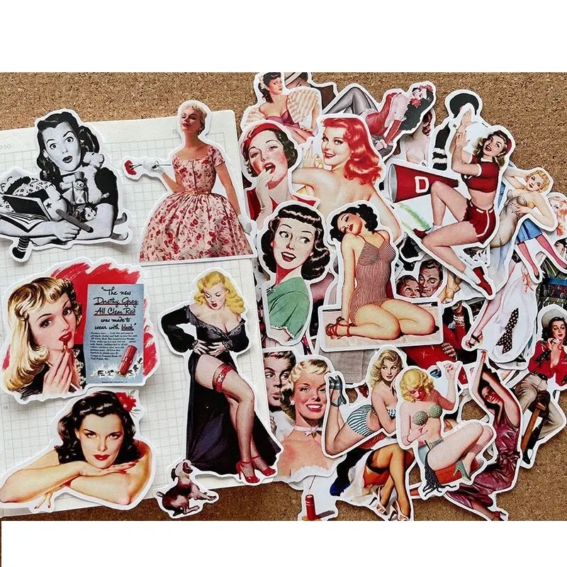4 x 8 cm 36 Pieces Set 50 Sheets Pack Sexy Stickers