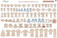 Zomer 100% katoen eco-vriendelijke ademende rompertjes voor babymeisjes 0-3 maanden schattig modieus met drukknoopsluiting zacht