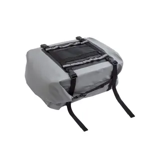 Outdoor Grey Motor Back Bag Waterproof 500D PVC Motorcycle Saddle Bag