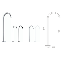 Robinet de bain-douche en laiton massif assorti aux baignoires sur pied, corps en laiton robinet de baignoire autoportant au sol