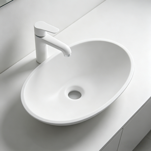 Nuevo Diseño Moderno de Lavabo de Piedra Sinterizada con Pedestal para Wudu, para Mezquita, Hotel, Baño, con Grifo Incluido - Product Image 4