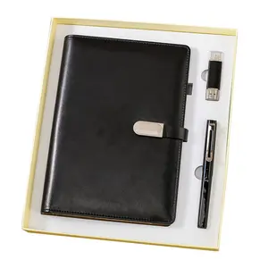 Gift Set A5 loose leaf notebook USB flash drive pen 3 in 1 islamic wedding gifts for guest bulk