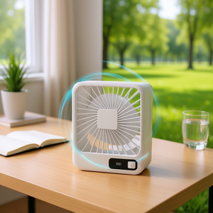 Mini ventilateur de refroidissement de bureau, batterie 3000Mah, silencieux, portable, avec réglage de la vitesse, pour usage domestique et extérieur - Product Image 2